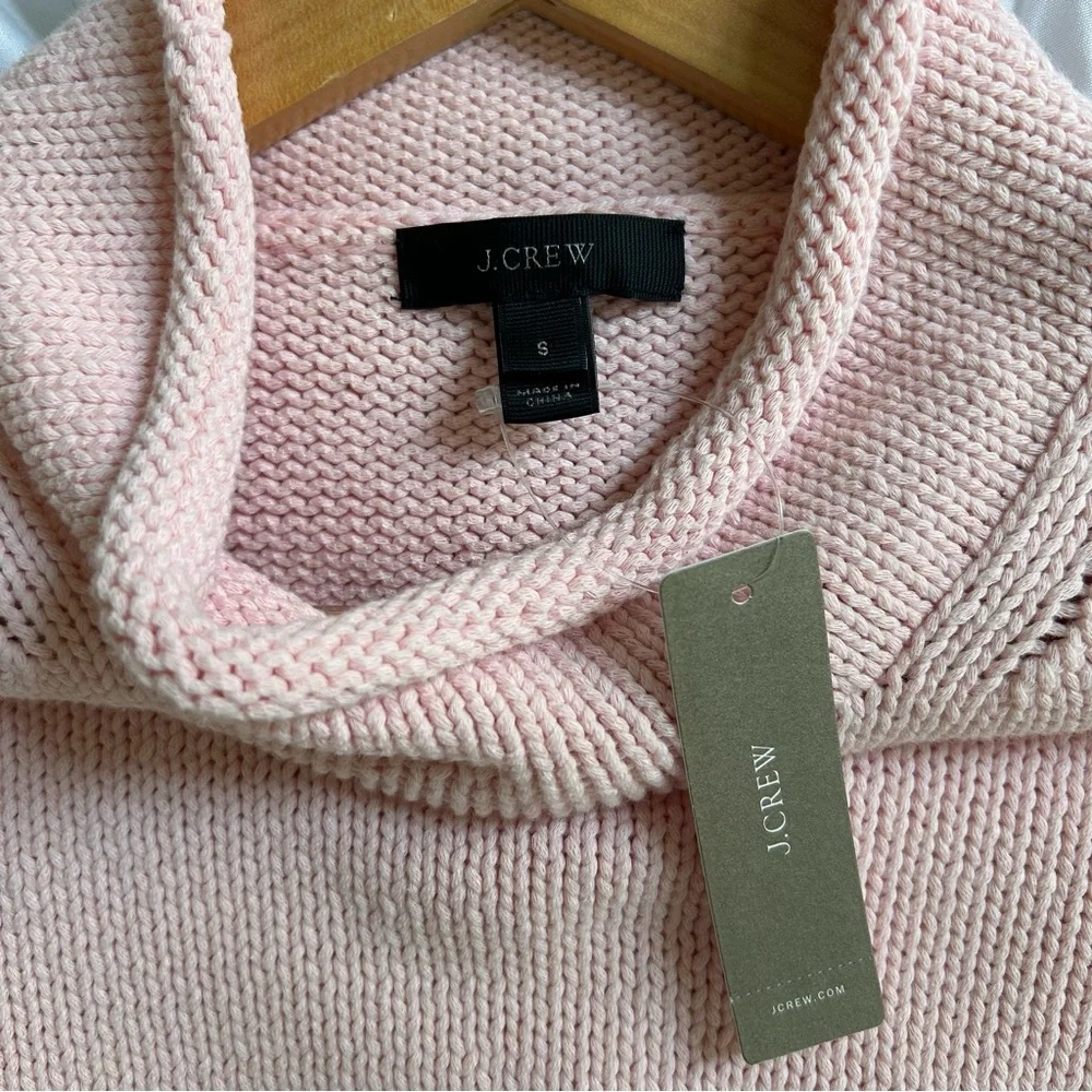 NWT J. Crew 1988 rollneck sweater pink small